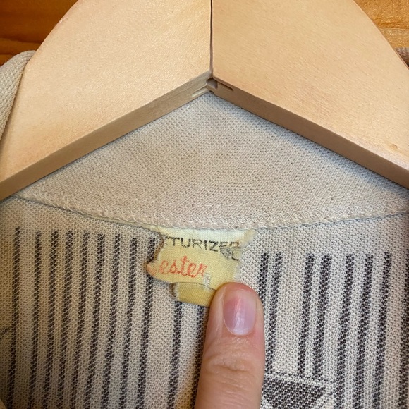 Vintage 70s Geometric Button-Up Disco Shirt - Picture 5 of 5